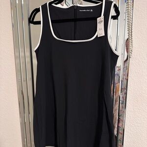 Abercrombie & Fitch Tennis Dress Black with White Accents NWT